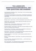 TDA LANDSCAPE MAINTENANCE ORNAMENTAL AND TURF QUESTIONS AND ANSWERS&period;