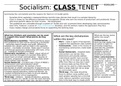 A-level Politics ideologies revision tenet sheet Socialism class