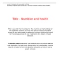 Unit 8c digestive system ( nutrition and health )