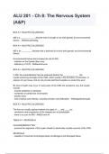 ALU 201 - Ch 8&colon; The Nervous System &lpar;A&P&rpar; REVISED AND UPDATED FOR 2026&sol;2027 ACTUAL EXAM COMPLETE QUESTIONS AND CORRECT DETAILED ANSWERS &lpar;VERIFIED ANSWERS&rpar; &vert;ALREADY GRADED A&plus;&vert;&vert;BRAND NEW&excl;&excl;