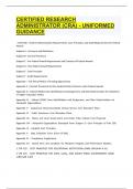 Certified Research Administrator &lpar;CRA&rpar; - Uniformed Guidance
