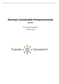 Summary Sustainable Entrepreneurship 2020-2021