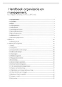 Samenvatting Handboek Organisatie en Management. Een praktijkgerichte benadering, ISBN: 9789001895600  Organisatie En Management