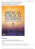 Medical - Surgical II Quiz # 1 Chapters 52-54
