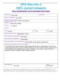 OFE-Site-Info 3 100&percnt; correct answers  FIELD EXPERIENCE SITE INFORMATION FORM