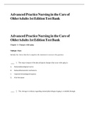 Advanced Practice Nursing in the Care of Older Adults 1st Edition