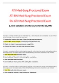 RN ATI Med-Surg Proctored Exam 2021 | Walden University - NURSING RN ATI/ Already Graded A
