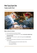 NURSING 266 Med-Surg (Exam One) Study Guide Final | University of California, Los Angeles | DETAILED SOLUTION