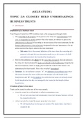 Business Trusts notes