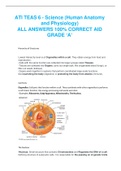 ATI TEAS 6 - Science &lpar;Human Anatomy and Physiology&rpar; ALL ANSWERS 100&percnt; CORRECT AID GRADE &OpenCurlyQuote;A&rsquo;