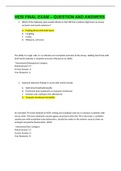 HESI FINAL EXAM &ndash; QUESTION AND ANSWERS &lpar;Graded A&plus;&rpar;