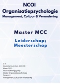 NCOI Master Management Cultuur Verandering Organisatiepsychologie 2020 (geslaagd 8.0)