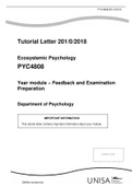 PYC4808 tutorial letter 201 2018, assignment 1, 2, and 3 feedback