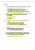 Chamberlain College of Nursing - NR 325Neuro Practice Questions Answers/2020/2021