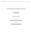 ATI-MATERNAL-NEWBERN-OB-EXAM(4-VERSIONS) (2021)| COMPLETE SOLUTIONS 