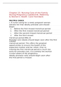 Chapter 15&colon; Nursing Care of the Family During Pregnancy Lowdermilk&colon; Maternity & Women&rsquo;s Health  Care Test Bank&comma;100&percnt; CORRECT