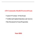 PN ATI COMMUNITY HEALTH PROCTORED EXAM (15 REAL AND PRACTICE EXAM) / ATI PN COMMUNITY HEALTH PROCTORED EXAM / PN COMMUNITY HEALTH ATI PROCTORED EXAM | LATEST-2021 |