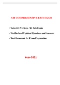 PN ATI COMPREHENSIVE EXIT EXAM (21 REAL AND PRACTICE EXAM) / ATI PN COMPREHENSIVE EXIT EXAM / PN COMPREHENSIVE EXIT ATI EXAM / PN COMPREHENSIVE EXIT ATI EXAM | LATEST-2021 |