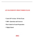 ATI Maternity Proctored Exam (RN and PN) (20 Latest Versions, 2021) / Maternity ATI Proctored Exam / ATI Proctored Maternity Exam (Verified Answers, COMPLETE GUIDE FOR EXAM PREPARATION)