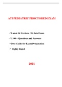 ATI Pediatric Proctored Exam (RN and PN) (16 Latest Versions, 2021) / Pediatric ATI Proctored Exam / ATI Proctored Pediatric Exam (Verified Answers, COMPLETE GUIDE FOR EXAM PREPARATION)