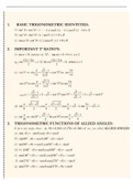 All Trigonometric Formulae Covered in Single PDF