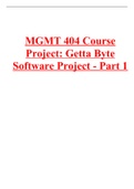 MGMT 404 Course Project: Getta Byte Software Project - Part 1 Study Guide