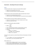 Psychometrie -  PM_exam 18 Aanpak/Uitwerkingen (Excel-bestand)