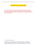 NR 506 Week 3 Discussion  &lpar;RATED A&plus;&rpar;