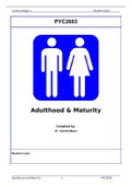 PYC2603 - Adulthood and Maturity STUDENT GUIDE Chamberlain College