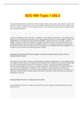 SOC 480 Topic 1 DQ 2 &vert; LATEST SOLUTION 