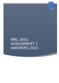 MRL 2601 ASSIGNMENT 1 2021 ANSWERS/SOLUTIONS
