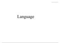 Language +Neuropsychology of Language + Language in Nonhumans