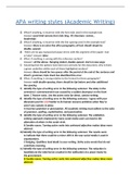 APA writing styles &lpar;Academic Writing&rpar;&sol; APA peregrine testbank &colon;latest update 