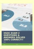 HSOC EXAM 2 QUESTIONS & ANSWERS SOLVED 100&percnt; CORRECT&excl;&excl;