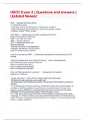 HSOC Exam 2 &vert; Questions and answers &vert; Updated Newest