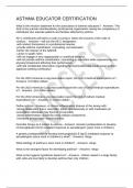 ASTHMA EDUCATOR CERTIFICATION