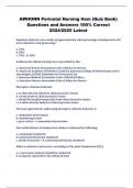 AWHONN Perinatal Nursing Item &lpar;Quiz Bank&rpar;  Questions and Answers 100&percnt; Correct 2024&sol;2025 Latest