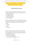 HEALTH ASSESSMENT IN NURSING 6TH {Chapter 14} _ Graded A