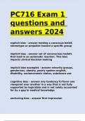 PC716 Exam 1 questions and answers 2024