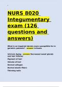 NURS 8020 Integumentary exam &lpar;126 questions and answers&rpar;&period;
