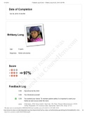 Brittany Long feedback log & score