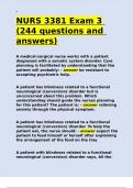 NURS 3381 Exam 3 &lpar;244 questions and answers&rpar;