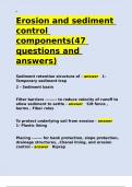 Erosion and sediment control components&lpar;47 questions and answers&rpar;&period;
