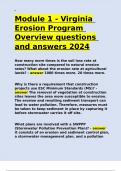 Module 1 - Virginia Erosion Program Overview questions and answers 2024