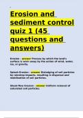 Erosion and sediment control quiz 1 &lpar;45 questions and answers&rpar;