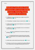 Medicare Certification Exam Questions with Correct Verified Answers&comma; Already Passed&excl; &lpar;Complete & Accurate&rpar;