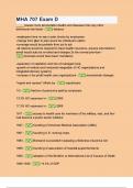 MHA 707 Exam D&period; Questions & 100&percnt; Verified Correct Answers with complete solutions &lpar;Latest update 2024 2025