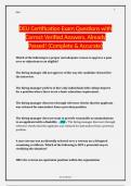 DEU Certification Exam Questions with Correct Verified Answers&comma; Already Passed&excl; &lpar;Complete & Accurate&rpar;