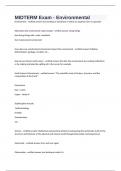 MIDTERM Exam - Environmental