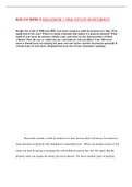 BUS 215 WEEK 5 DISCUSSION 1&comma; REAL ESTATE INVESTMENTS